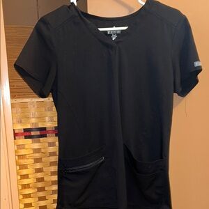Med Couture Black Scrub Top